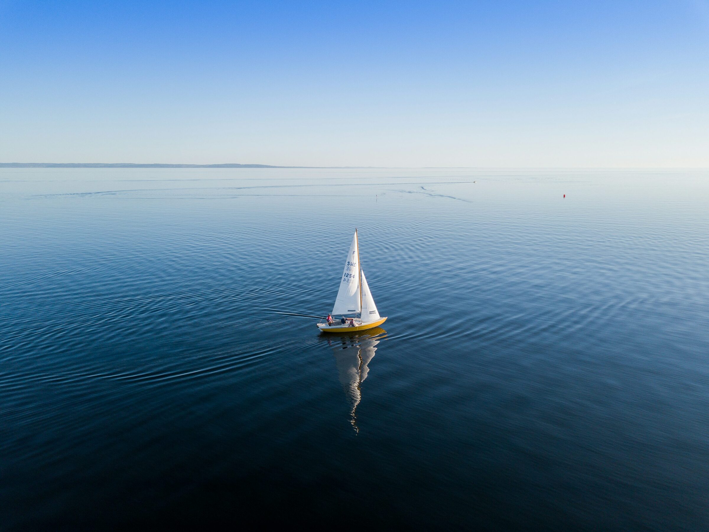 Sailboat on calm water