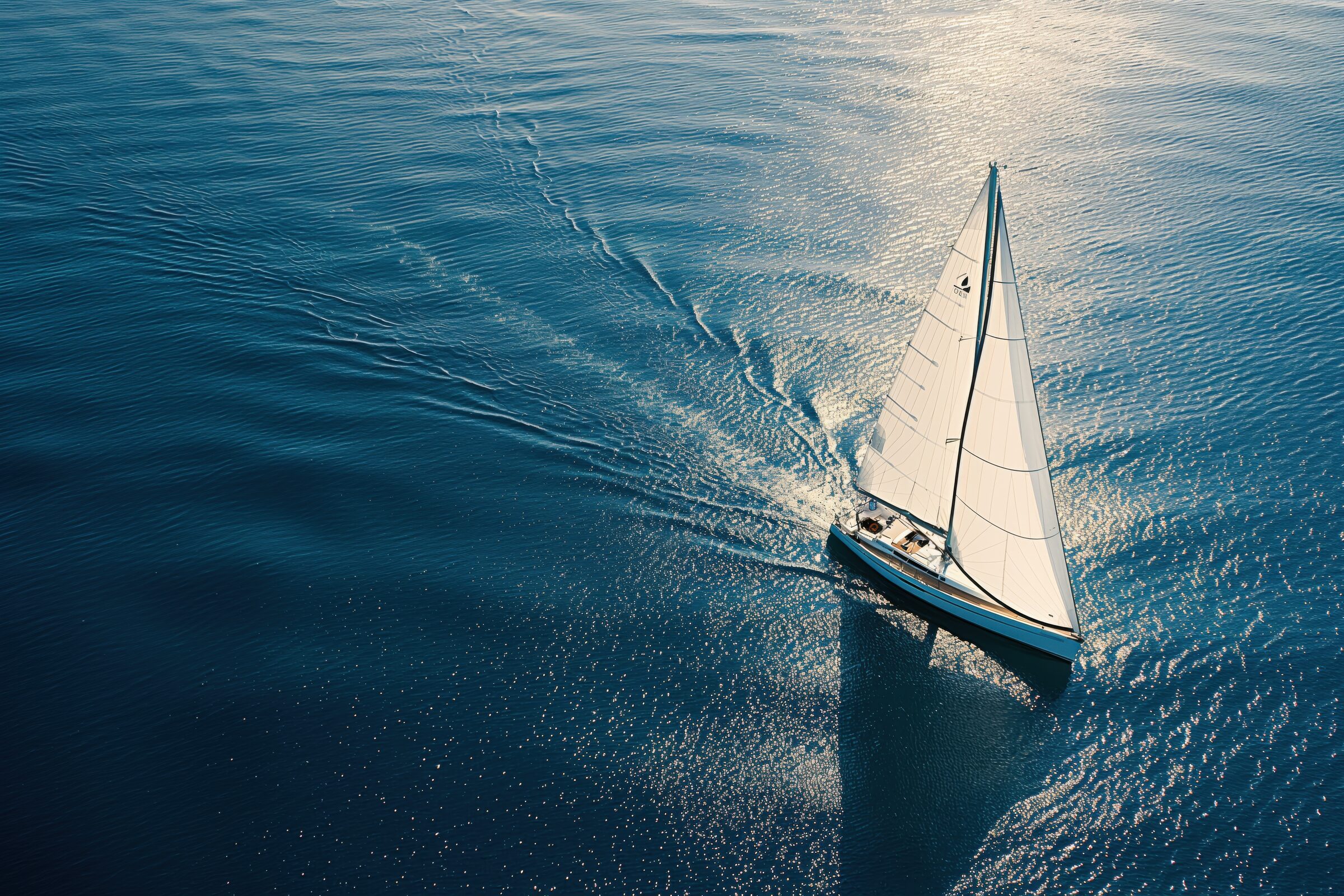 a Sailboat on calm water